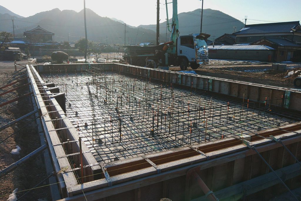 神崎郡の木の家　基礎配筋