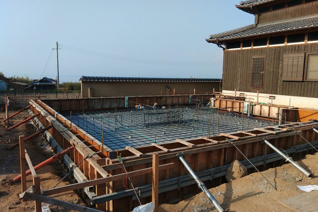 淡路市の木の家 基礎工事