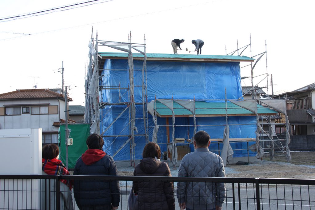 神崎郡の木の家　上棟式