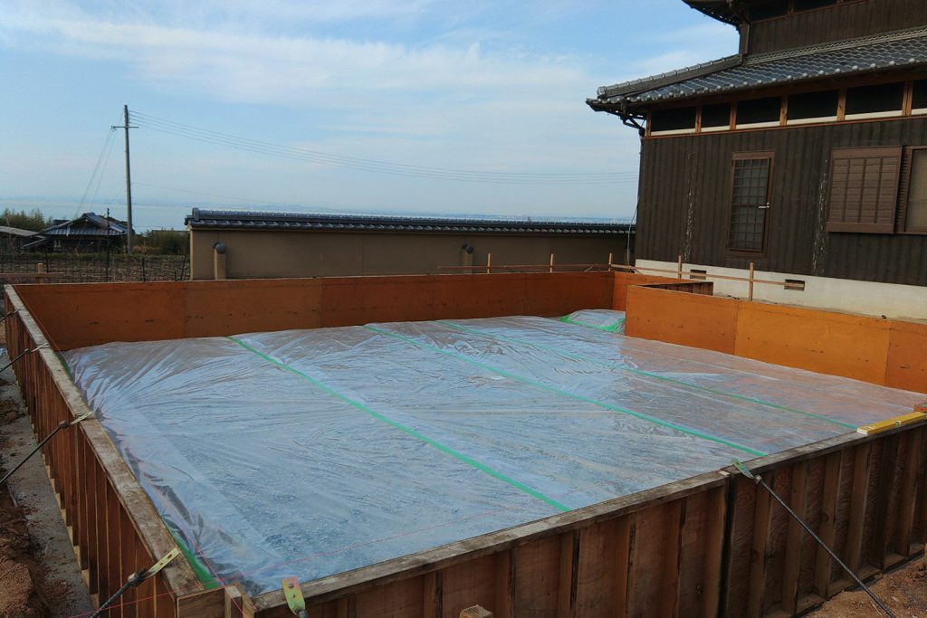 淡路市の木の家 基礎工事