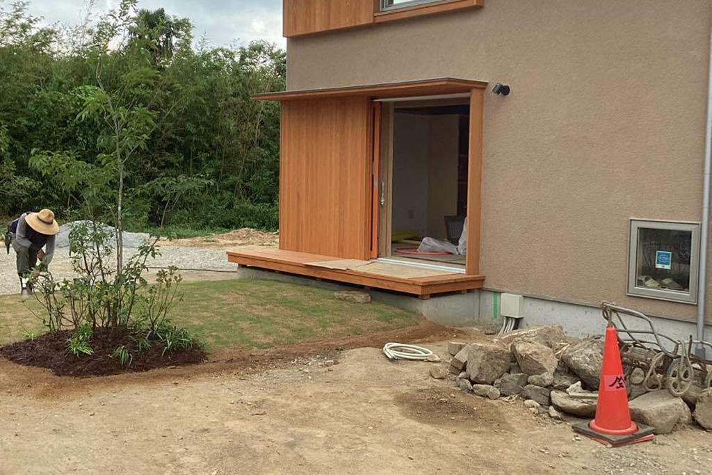 淡路市の木の家 外構工事