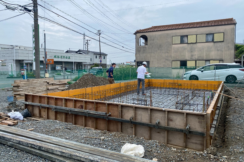 姫路市の木の家　基礎配筋検査