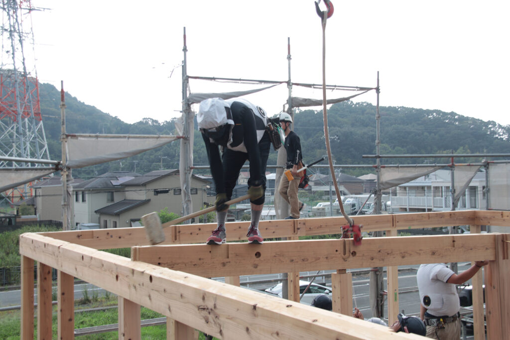 姫路市の木の家　上棟