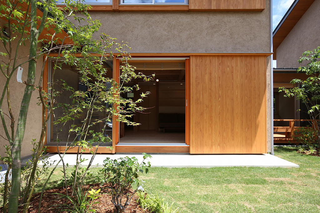 姫路市の木の家 開放感のある木製大開口