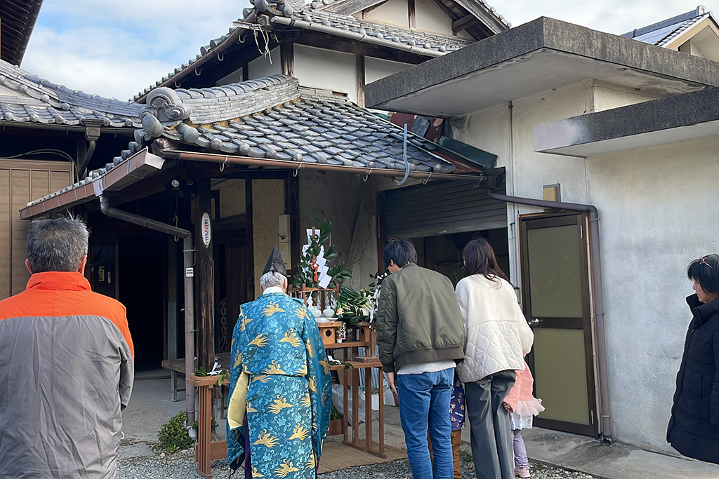 加西市の木の家　解体前お祓い