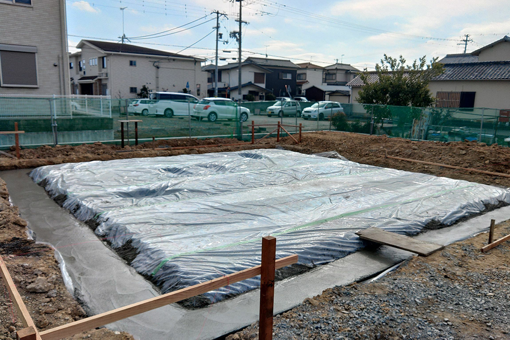 加古川市の木の家　基礎工事