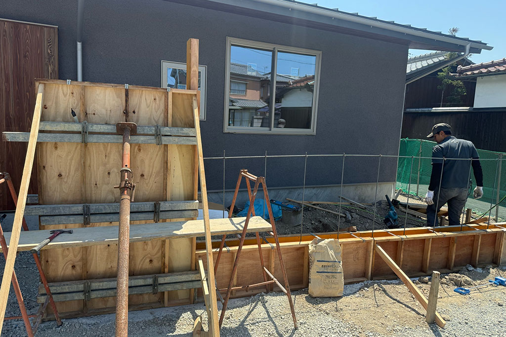 姫路市の木の家 外構工事