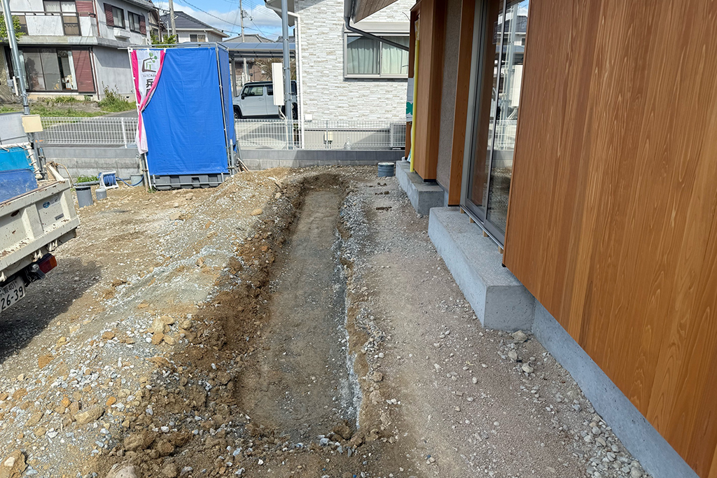 小野市の木の家 外構工事