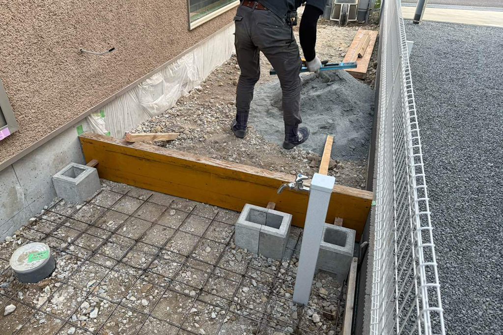 小野市の木の家 外構工事