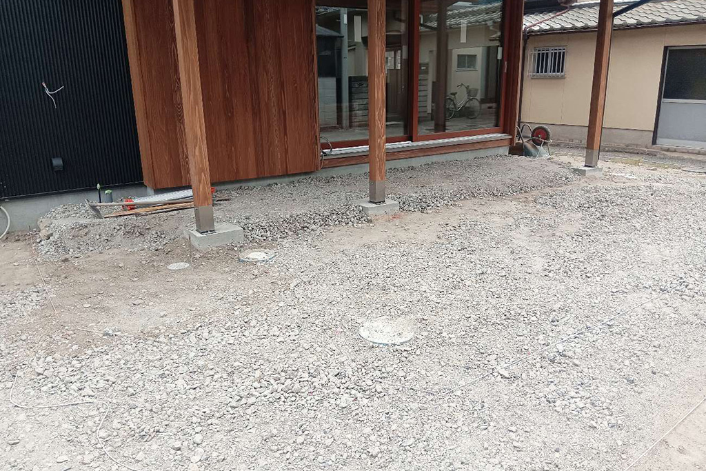 姫路市の木の家 外構工事