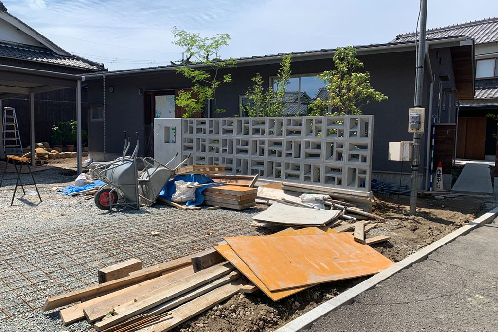姫路市の木の家 外構工事