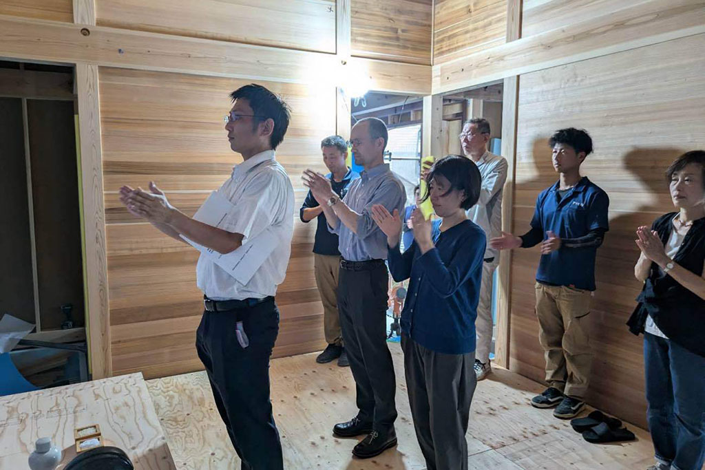 神戸市の木の家 上棟式
