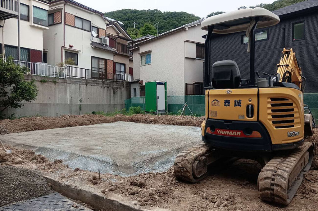 神戸市の木の家 基礎工事