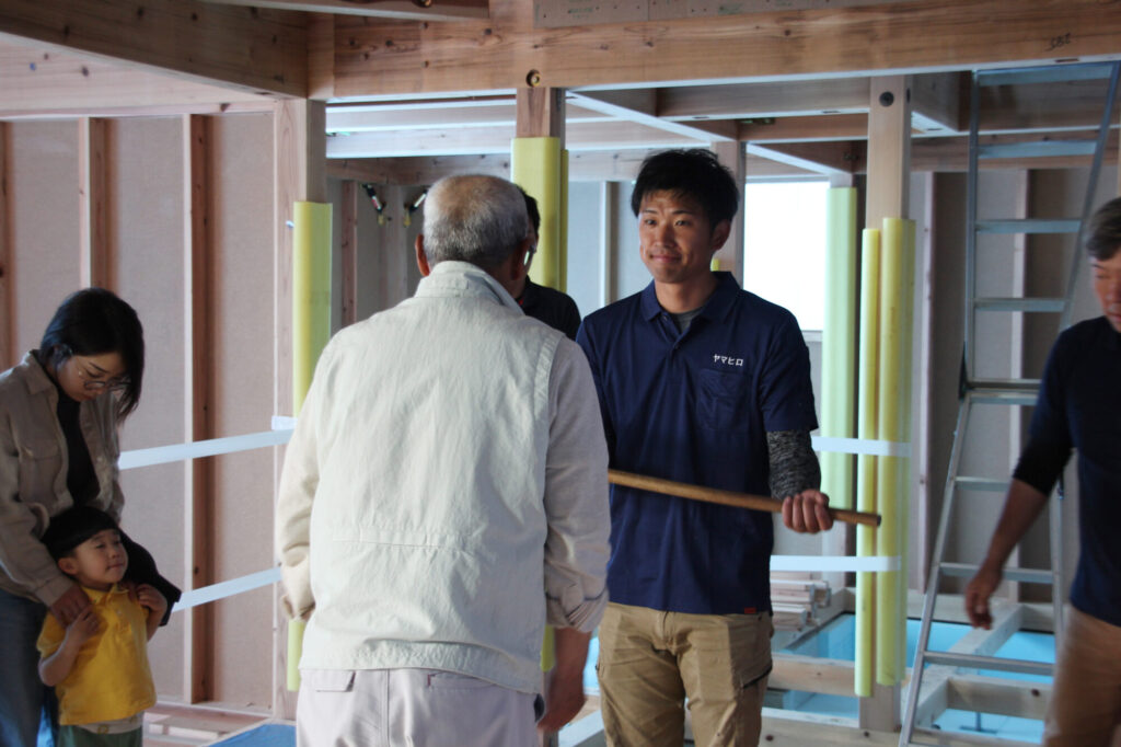 神戸市の木の家 上棟式