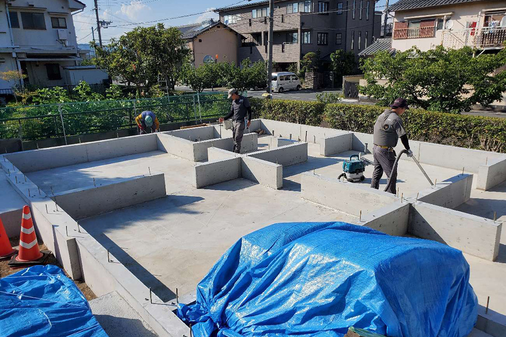 加古川市の木の家　基礎工事