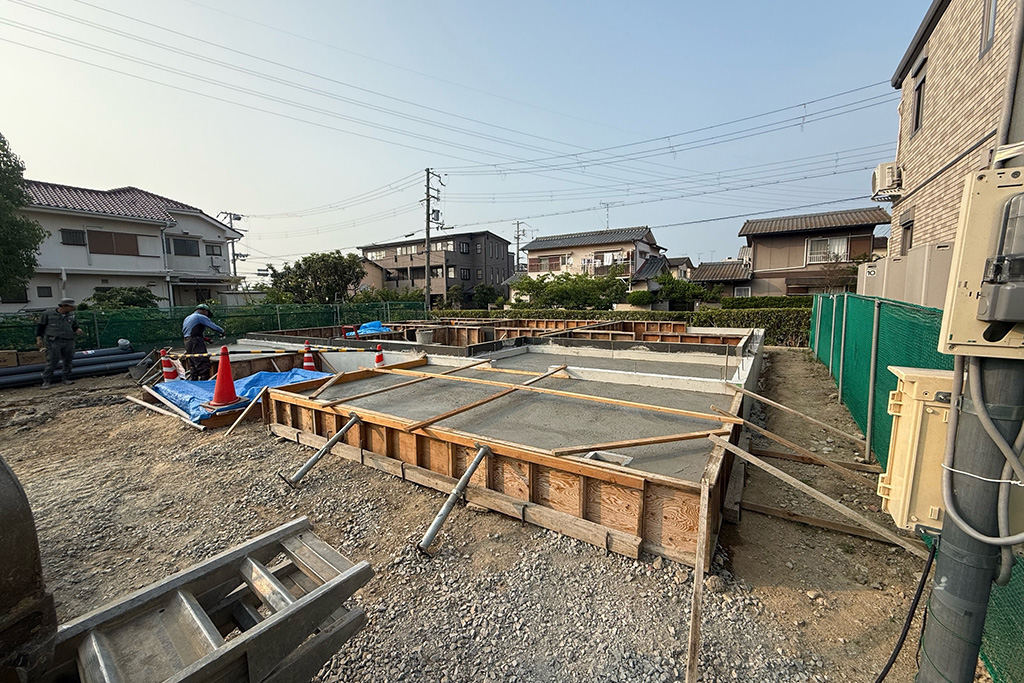 加古川市の木の家　基礎工事