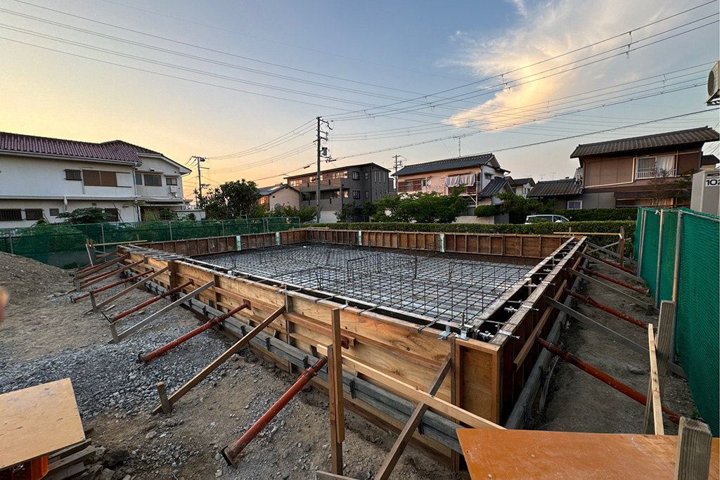 加古川市の木の家　基礎工事