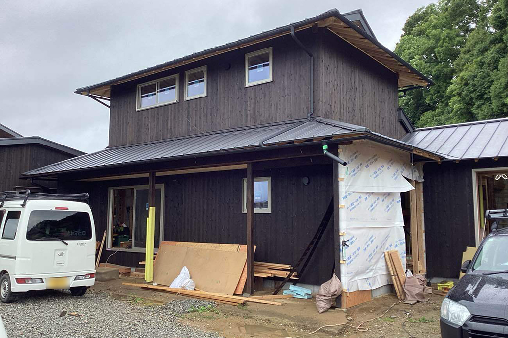 神戸市の木の家 足場解体