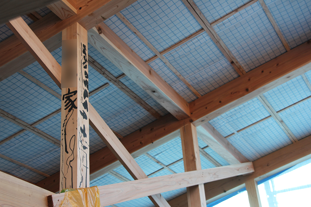 姫路市の木の家 上棟