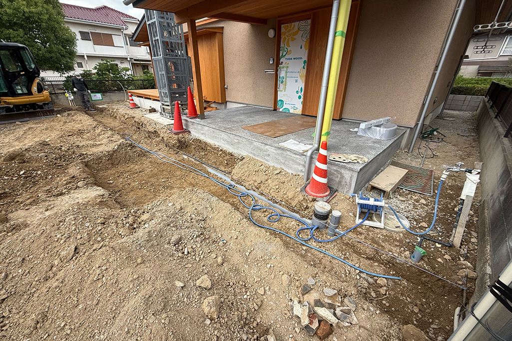 加古川市の木の家　外構工事