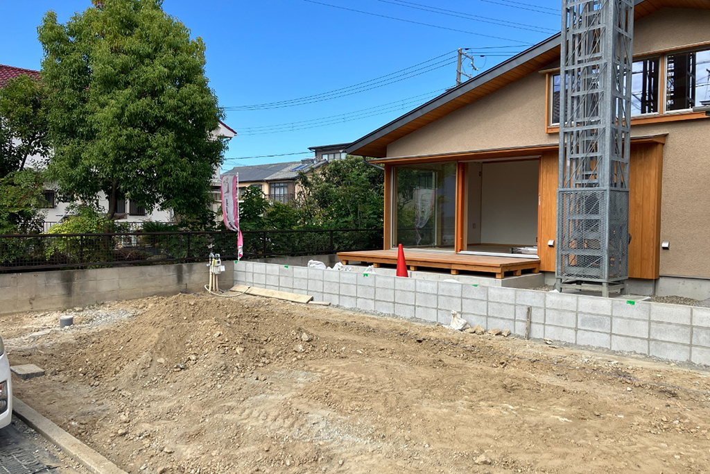 加古川市の木の家外構工事