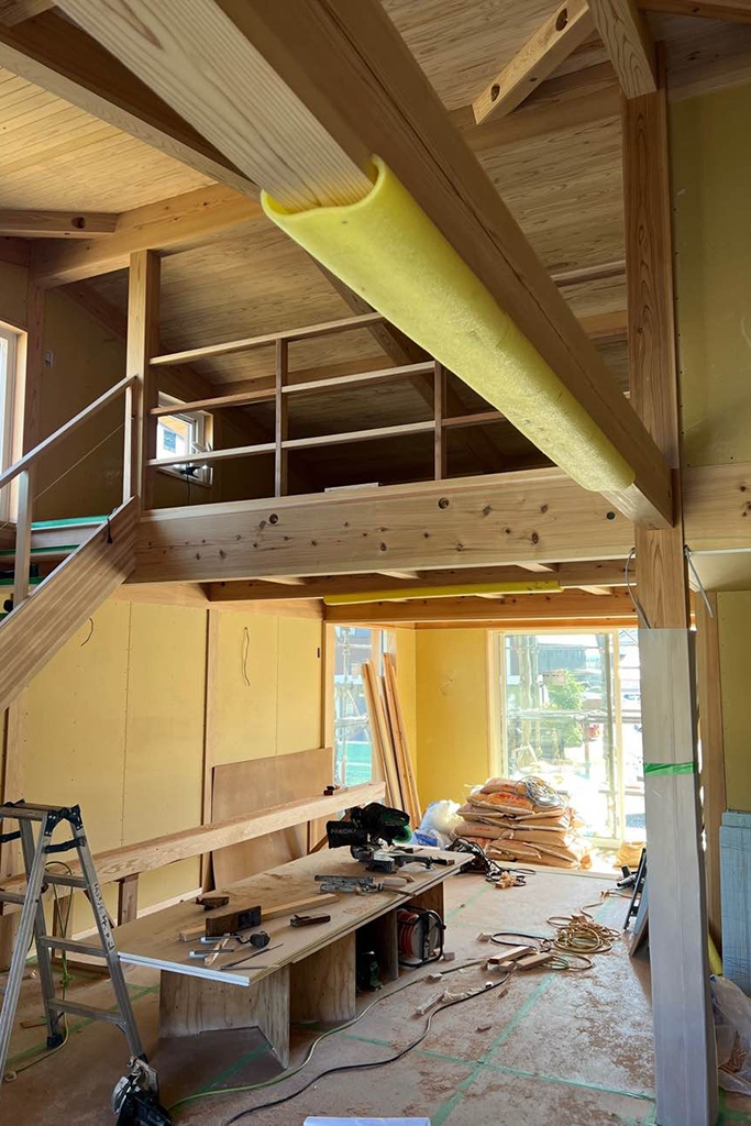 姫路市の木の家　大工工事