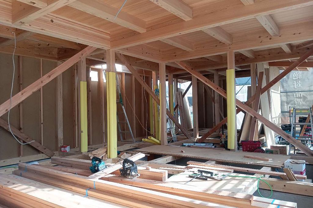 三木市の木の家 上棟