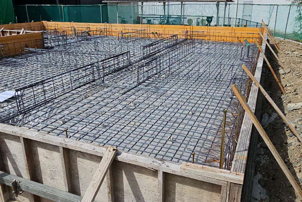 神崎郡の木の家　配筋