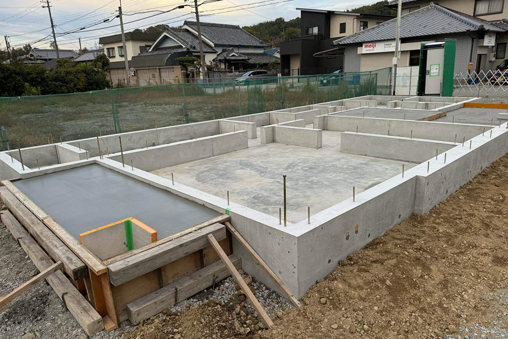 三木市の木の家 基礎工事