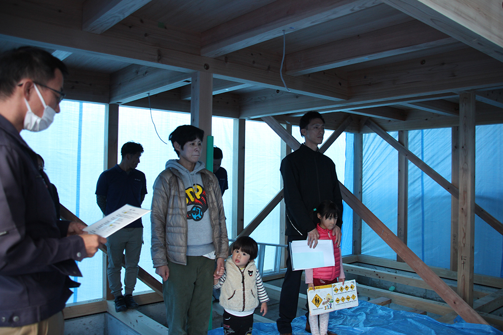 神崎郡の木の家　上棟式