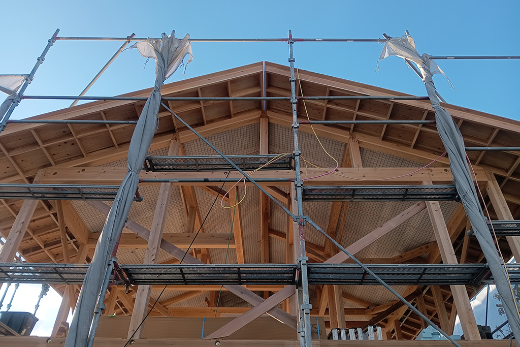 神崎郡の木の家　上棟式