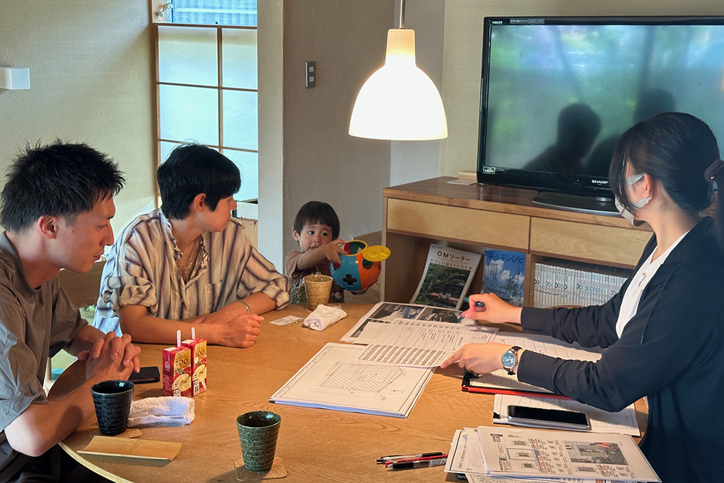 神崎郡の木の家　図面打ち合わせ